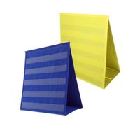 OSALADI 2PCS Double Sided Pocket Chart for Classroom with Foldable Desktop Stand Multifunctional Organizer for Teaching Tools and Notes Portable Station Pocket Chart for Teachers and