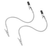 OSALADI 2pcs Dual-Head Bendable Alligator Clips 280mm Wire Holders for Soldering and Crafting, Photo Display and Business Card Memo Clamp with Double-Sided Silicone Coated Grips for Desk