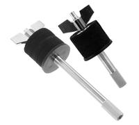 OSALADI 2pcs Durable Alloy Cymbal Stacker Stand with Dual Layer Elevated Design and Secure Mounting for Drum Set Accessories Includes Boom Arm Holder and Felt Padding Black