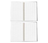 OSALADI 2pcs Expense Planner Notebook with Twin-wire Binding and Sturdy PP Cover Horizontal Ruled Accounting Ledger Book for Personal and Business Finance Tracking Income and Expense Log