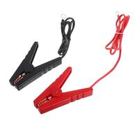 OSALADI 2pcs Farm Electric Fence Jump Leads Cable with Copper Battery Clips, Dual-color Conductive Wire for Solar Fence Charger Connection and Current Testing, Suitable for Agricultural