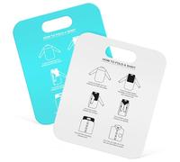 OSALADI 2pcs Folding Clothes Board Shirt Folder Board Pp Easy to Use Adult Version for Laundry and Wardrobe Organisation White and Light Blue