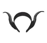 OSALADI 2pcs Gothic Devil Horns Headband Halloween Cosplay Accessories Black Simulation Horn Hairband for Women Men Party Costume