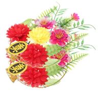 OSALADI 2pcs Grave Flower Storage Holder Cemetery Decor Plastic Artificial Flowers with Delicate Shape Assorted Color Convenient No Pruning Required for Mourning Activity