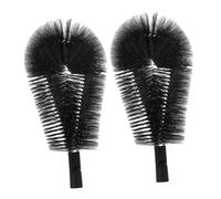 OSALADI 2PCS Gutter Brush Attachment Threaded Heads for Residential Commercial Use Durable Nylon Stainless Steel Leaf Cleaning Brush Ergonomic Design for Easy Removal of Debris and Clogs