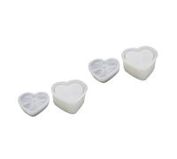 OSALADI 2pcs Heart Shape Silicone Casting Mold with Bowknot Lid Reusable DIY Craft Molds for Jewelry Box Easy to Demold Durable Epoxy Supplies for Home Decor and