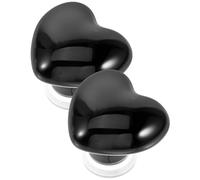 OSALADI 2Pcs Heart Shaped Toilet Flush Button Assistant Tools Ceramic Copper Toilet Tank Push Button Covers Decorative Bathroom Accessories