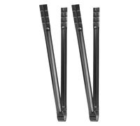 OSALADI 2pcs Heavy-Duty Iron Charcoal Tongs with Long Handle BBQ Clamps Multi-Purpose Barbecue Clips for Campfire and Bonfire Outdoor Cooking