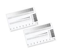 OSALADI 2Pcs High Precision Surface Crack Width Gauge Ruler with Double-Sided Lamination for Flaw Detection and Scratch Measurement Tool, Measuring Instrument for Surface Defect Inspection