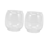 OSALADI 2pcs Kerosene Lantern Shade Oil Lamp Globe Replacement Glass Lamp Shade for Wall Sconce Vintage Table Lamp, 3.3X2.5inch