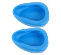 OSALADI 2pcs Leakproof Plastic Bedpan for Bedridden Patients with Antileak Curved Edges and Smooth Surface, Portable and Easy to Clean, for Family Caregiving and Hospital Beds
