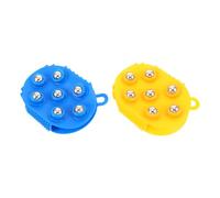 OSALADI 2pcs Lymphatic Massager Gloves with 7 Metal Roller Balls, Oval Shape for Deep Tissue Relief, Portable PVC and Steel Body Massage Brush Suitable for Foot and Leg, for Home Use