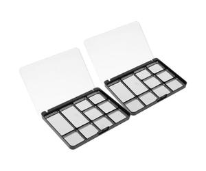 OSALADI 2pcs Magnetic Eyeshadow Palette 10-color DIY Empty Makeup Palette with Metal Pans Magnetic Eyeshadow Holder and Travel Use