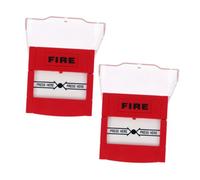 OSALADI 2pcs Manual Reset Fire Alarm Button with Fast Response Red Emergency Call Point Switch Compatible with Multiple Fire Alarm Systems for Home and Office Safety
