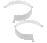 OSALADI 2pcs Mealtime Spill Control Guard for Flat Dining Plates, Plastic Adaptive Plate Accessory with Smooth Rounded Edges and Sturdy Structure, Enhanced Safety for Stroke Patients