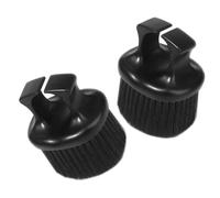 OSALADI 2pcs Men Beard Grooming Brush Set, Vintage Barber Hair Detangling Brushes with Ring Handle, Black Professional Beard Mustache Care for Salon and Home Use