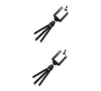 OSALADI 2pcs Mini Mobile Phone Tripod Stand Retractable Photography Bracket for Digital Cameras Lightweight and Portable for Travel and Desktop Use Black