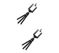 OSALADI 2pcs Mini Retractable Tripod for Phones and Cameras Lightweight Portable Stand for Desktop Photography Height Compatible Digital Cameras Black