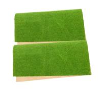 OSALADI 2pcs Model Grass Mat Artificial Turf for Sand Table DIY Micro Landscape Realistic Appearance and Sturdy Plastic Material, Fake Grass Pad for Sand Table Supply