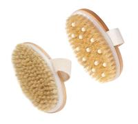 OSALADI 2pcs Natural Bristle Bath Brush Set with Wooden Handles, Creative Shower Body Brush for Deep Cleaning and Exfoliating, Suitable for Home Body Care and Dry Skin Treatment