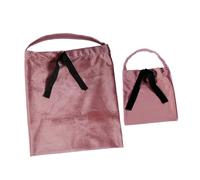 OSALADI 2pcs Pink Cosmetic Bag Organizer with Drawstring Design, Polyester Makeup Pouch Set, Easy to Carry and Prevents Losing Items, for Bathroom and Gym Use