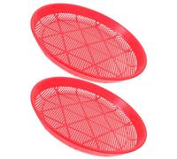 OSALADI 2pcs Plastic Grain Sifter Dustpan round Rice Sieve Mesh Drying Screen for Home Kitchen Baking and Food Sifting