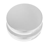 OSALADI 2pcs Portable Loose Powder Cases for Women with Mirror and Puff, 3g Capacity, Ultra Thin Silver Abs Material, Velvet Puff, Chic Look, Not Easy to Break, Suitable for Glitter