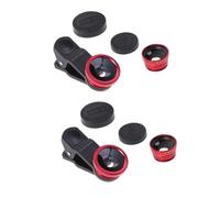 OSALADI 2pcs Portable Phone Lens Super Wide Angle Macro Fisheye Clip Mobile Camera Lens for Smartphone Cell Phone Camera