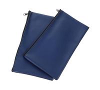 OSALADI 2pcs Pu Cash Bags with Zipper for Easy Storage of Papers and Money Envelopes, Lightweight and Portable Bill Organizers with Large Capacity Suitable for Office and Budgeting