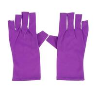 OSALADI 2pcs Purple Half-Finger UV Protection Gloves for Gel Nail Art, Anti-uv Shield Manicure Gloves, Breathable Short Nail Care Hand Protector for Sun Exposure