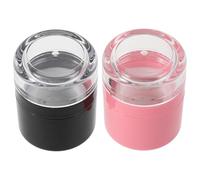 OSALADI 2pcs Refillable Dry Shampoo Powder Box with Mirror and Sponge Applicator Empty Plastic Loose Powder Container for Travel and Makeup Storage