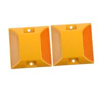 OSALADI 2pcs Reflective Road Markers Plastic Pavement Reflectors for Driveways Sidewalks Roadside Studs Safety Warning Guide