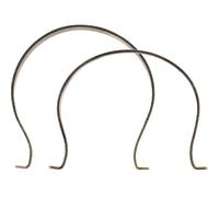 OSALADI 2pcs Retro Metal Teapot Handle Replacement Set, Large and Small Antique Copper Ergonomic Kettle Grips for Teapot Accessory, Sturdy Tea Pot Handle Suitable for Household Use