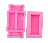 OSALADI 2Pcs Reusable Silicone Gold Brick Mold for Epoxy DIY Crafts Multi Functional for Soap Candle and Cake Making Durable Non Toxic Silicone Material