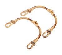 OSALADI 2pcs Rustic U-Shape Rattan Tea Kettle Handles, Handmade Detachable Replacement Handles for Ceramic Teapots, 9-11cm Span, Anti-Scald Tea Pot Grip for Kung Fu Teapot Use