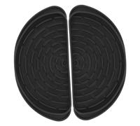 OSALADI 2pcs Silicone Fridge Drip Catcher Water Dispenser Tray Half-circle Splash Proof Pan for Refrigerator Water Drip Protection Black