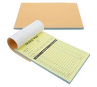 OSALADI 2pcs Small Business Receipt Book with Carbonless Order Forms, 14 X 21 Cm Invoice Pad with Cardboard Backing for Financial Records and Order Tracking