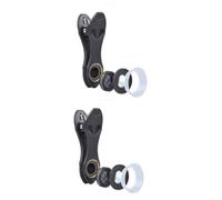 OSALADI 2pcs Smartphone Camera Lens Kit 12/24x Macro Lens Aluminum Alloy Attachment