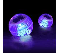 OSALADI 2Pcs Solar Floating Pool Lights Color Changing Floating Light Balls for Pool, IP67 Waterproof Pond Ball Night Light Decoration for Swimming Pool Bathtub Garden Pond Party Home