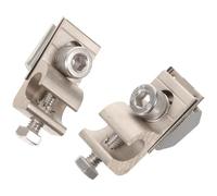 OSALADI 2Pcs Solar Panel Grounding Lug M6 Hex Head with Clamp Metal Ground Clamp Solar Cable Grounding Clip for Photovoltaic System Installation