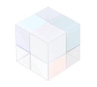 OSALADI 2pcs Square Dichroic Prism Tabletop Crystal Ornament Optical Glass Home Decor