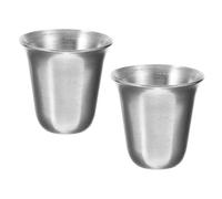 OSALADI 2pcs Stackable 304 Stainless Steel Communion Cups Religious Church Goblets Metal Communions Mugs for Convenient Worship Use