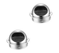 OSALADI 2pcs Stainless Steel Exhaust Hood Cover Vent Hose Exhaust Outlet Range Hood Cap