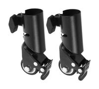 OSALADI 2pcs Swivel Wheels for Speaker Stand Tube Tripod Casters Silent Rotation Heavy-duty Load Capacity for Studio Event Sound Equipment Mobility and Stability