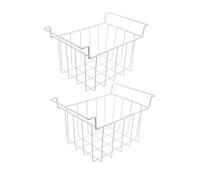 OSALADI 2pcs Thickened Hanging Mesh Freezer Baskets Deep Wire Storage Organizer for Chest and Upright Freezers Enhanced Airflow Rack for Vegetables Snacks Fruits Meat Storage