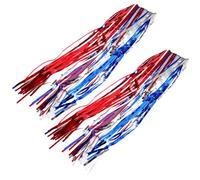 OSALADI 2pcs Tinsel Foil Fringe Curtains Independence Day Fringe Curtain Pet Material Simple and Classic Design Photo Backdrop for Patriotic Celebration