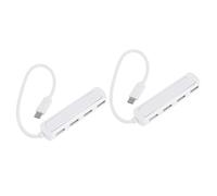 OSALADI 2pcs Type-c Hub Otg Function Convert Type-c to USB Ports for Laptop Desktop Expansion