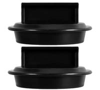 OSALADI 2pcs Universal Garbage Disposal Drain Plug with Odor Prevention, Black Plastic Kitchen Sink Stopper for Food Waste Disposer, Sturdy Replacement Cover for Kitchen Drain
