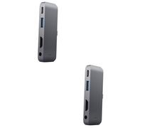 OSALADI 2pcs USB C Hub Adapter Usb-c Type C Pd Charging USB Ports and Headphone Jack for Laptop Use