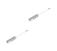 OSALADI 2pcs USB Type-c to USB Portable Data Hub Ethernet Adapter Mbps for PC Laptop Tv